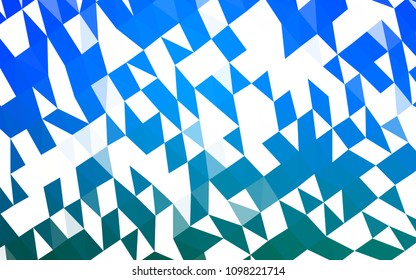 Light BLUE vector triangle mosaic pattern. A completely new color illustration in a vague style. The elegant pattern can be used as part of a brand book.