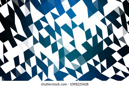 Light BLUE vector triangle mosaic template. Geometric illustration in Origami style with gradient.  The elegant pattern can be used as part of a brand book.