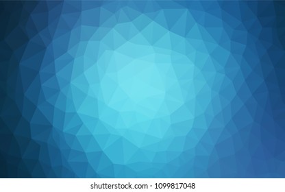 Light BLUE vector triangle mosaic template. Geometric illustration in Origami style with gradient.  Template for cell phone's backgrounds.