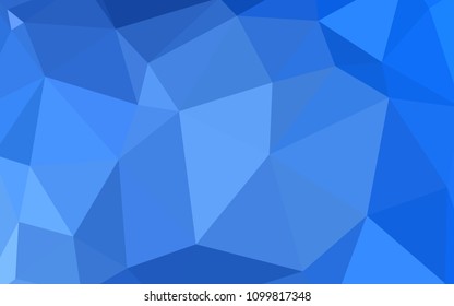Light BLUE vector triangle mosaic template. Shining polygonal illustration, which consist of triangles. A new texture for your web site.