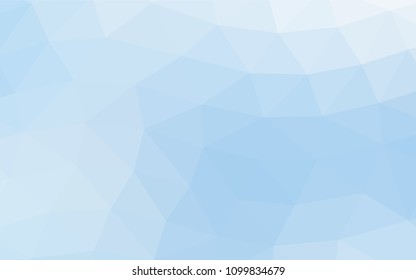Light BLUE vector triangle mosaic background. Shining colored illustration in a Brand new style. The best triangular design for your business.