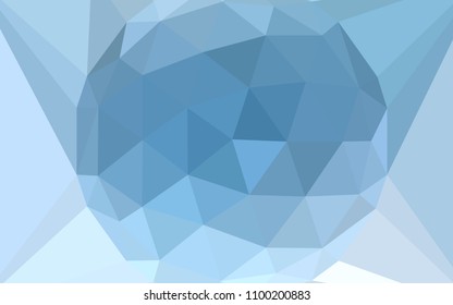 Light BLUE vector triangle mosaic template with a diamond. Modern abstract illustration with triangles. Polygonal design for your web site.