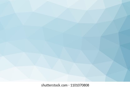 Light BLUE vector triangle mosaic pattern. Creative illustration in halftone style with gradient. Brand new design for your business.