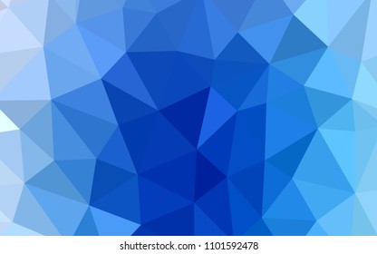 Light BLUE vector triangle mosaic texture. Modern abstract illustration with triangles. Template for cell phone's backgrounds.