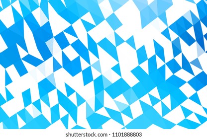 Light BLUE vector triangle mosaic pattern. A completely new color illustration in a vague style. Triangular pattern for your business design.