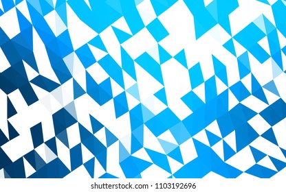 Light BLUE vector triangle mosaic background. Creative illustration in halftone style with gradient. The polygonal design can be used for your web site.