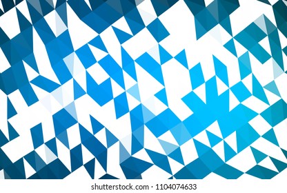 Light BLUE vector triangle mosaic template. Creative illustration in halftone style with gradient. The completely new template can be used for your brand book.