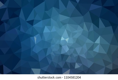 Light BLUE vector triangle mosaic cover. A completely new color illustration in a polygonal style. Brand new design for your business.
