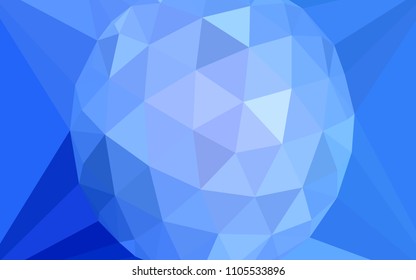 Light BLUE vector triangle mosaic texture with a diamond. Triangular geometric sample with gradient.  Best triangular design for your business.