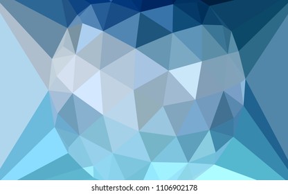 Light BLUE vector triangle mosaic texture with a diamond. Modern abstract illustration with triangles. Template for cell phone's backgrounds.