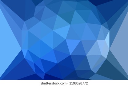 Light BLUE vector triangle mosaic template with a diamond. Shining colorful illustration with triangles. A new texture for your web site.