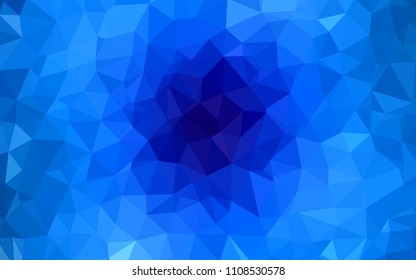 Light BLUE vector triangle mosaic texture. Colorful illustration in abstract style with triangles. Textured pattern for your backgrounds.