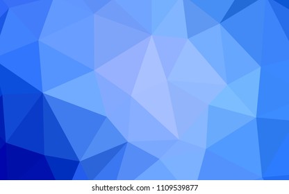 Light BLUE vector triangle mosaic template. Polygonal abstract illustration with gradient. Completely new template for your banner.