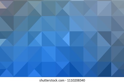 Light BLUE vector triangle mosaic texture. Glitter abstract illustration with an elegant triangles. A completely new design for your leaflet.