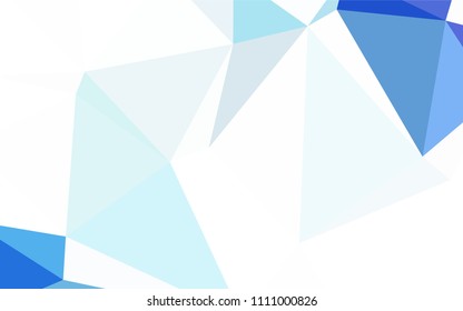 Light BLUE vector triangle mosaic template. A completely new color illustration in a polygonal style. Polygonal design for your web site.