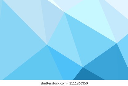 Light BLUE vector triangle mosaic template. Creative illustration in halftone style with triangles. Pattern for a brand book's backdrop.