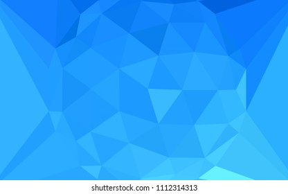 Light BLUE vector triangle mosaic texture with a diamond. Modern abstract illustration with triangles. Completely new template for your banner.