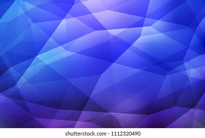 Light BLUE vector triangle mosaic template. Modern abstract illustration with triangles. A completely new design for your leaflet.