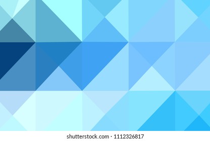 Light BLUE vector triangle mosaic template. A sample with polygonal shapes. A completely new design for your business.