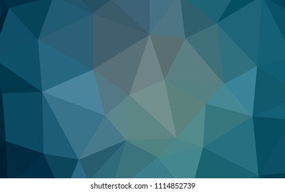 Light BLUE vector triangle mosaic template. Creative illustration in halftone style with triangles. A new texture for your web site.