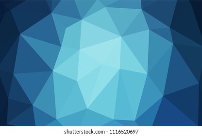 Light BLUE vector triangle mosaic cover. A completely new color illustration in a  polygonal style. A completely new design for your business.