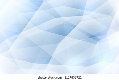 Light BLUE vector triangle mosaic texture. Modern abstract illustration with triangles. A completely new design for your leaflet.