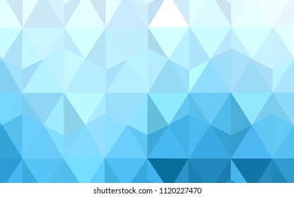 Light BLUE vector triangle mosaic template. Colorful illustration in polygonal style with gradient. A new texture for your web site.