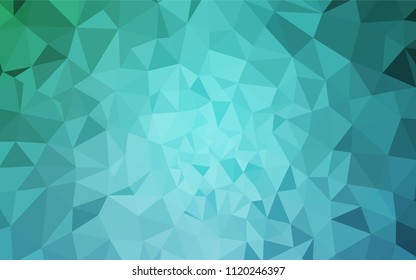 Light BLUE vector triangle mosaic texture. Shining colorful illustration with triangles. Best triangular design for your business.