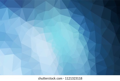 Light BLUE vector triangle mosaic texture. Colorful abstract illustration with triangles. Brand new design for your business.