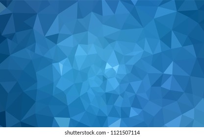 Light BLUE vector triangle mosaic cover. Glitter abstract illustration with an elegant triangles. A new texture for your web site.