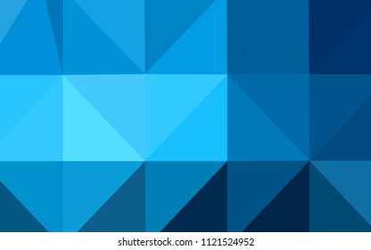 Light BLUE vector triangle mosaic template. Modern geometrical abstract illustration with gradient. Triangular pattern for your business design.