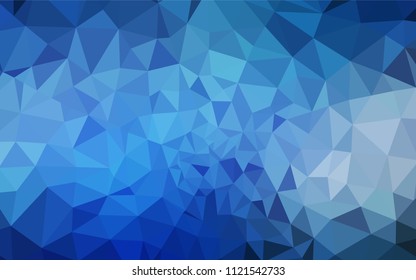 Light BLUE vector triangle mosaic texture. Creative geometric illustration in Origami style with gradient. Brand new style for your business design.