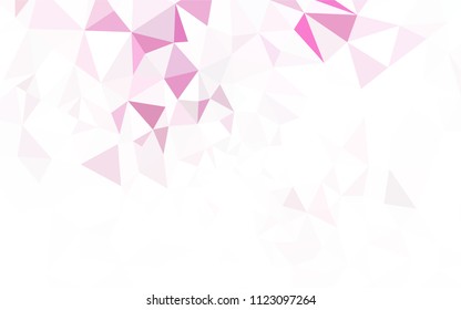 Light BLUE vector triangle mosaic template. Elegant bright polygonal illustration with gradient. Best triangular design for your business.