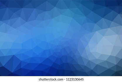 Light BLUE vector triangle mosaic cover. Shining polygonal illustration, which consist of triangles. Brand new design for your business.