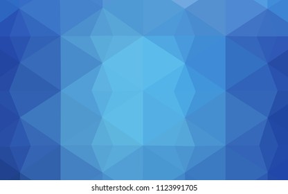 Light BLUE vector triangle mosaic template. Triangular geometric sample with gradient.  Brand new style for your business design.