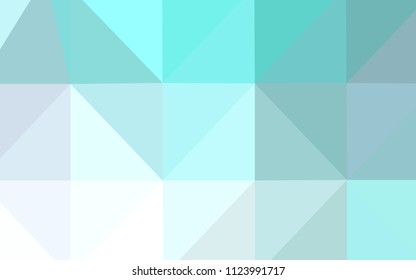 Light BLUE vector triangle mosaic template. Creative geometric illustration in Origami style with gradient. That pattern can be used as a part of a brand book.