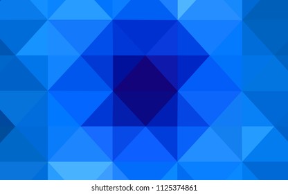 Light BLUE vector triangle mosaic template. Triangular geometric sample with gradient.  Polygonal design for your web site.