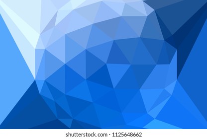 Light BLUE vector triangle mosaic texture with a diamond. Shining colorful illustration with triangles. Template for cell phone's backgrounds.