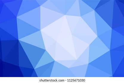 Light BLUE vector triangle mosaic template. Colorful abstract illustration with triangles. Best triangular design for your business.