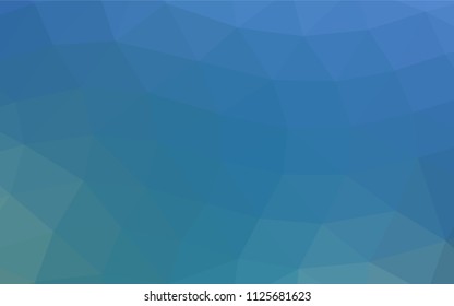 Light BLUE vector triangle mosaic template. Creative illustration in halftone style with gradient. The elegant pattern can be used as part of a brand book.