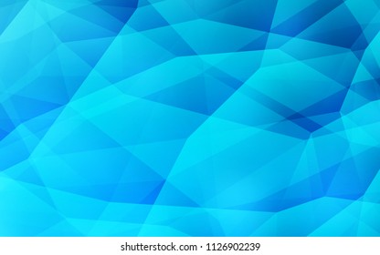 Light BLUE vector triangle mosaic cover. Shining colorful illustration with triangles. Triangular pattern for your design.