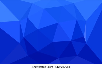 Light BLUE vector triangle mosaic template. A completely new color illustration in a polygonal style. Triangular pattern for your design.