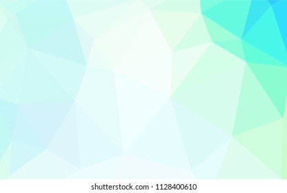 Light BLUE vector triangle mosaic template. Modern abstract illustration with triangles. Brand new style for your business design.