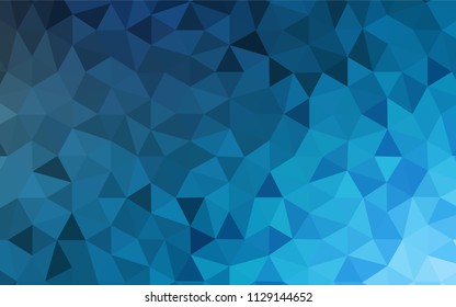Light BLUE vector triangle mosaic template. Shining polygonal illustration, which consist of triangles. A completely new design for your leaflet.