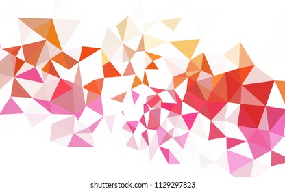 Light BLUE vector triangle mosaic template. Creative illustration in halftone style with triangles. Polygonal design for your web site.
