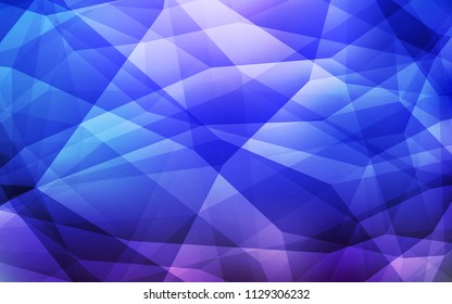Light BLUE vector triangle mosaic texture. Creative illustration in halftone style with triangles. Template for cell phone's backgrounds.