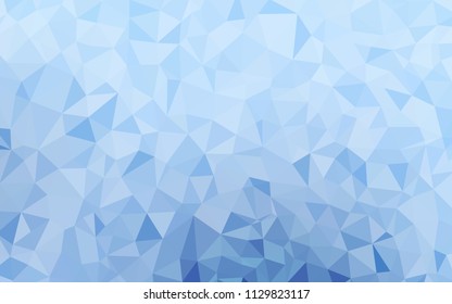 Light BLUE vector triangle mosaic cover. Colorful abstract illustration with triangles. Textured pattern for your backgrounds.