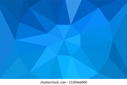 Light BLUE vector triangle mosaic template with a diamond. Shining colorful illustration with triangles. A new texture for your web site.