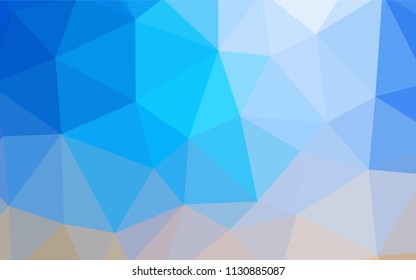 Light BLUE vector triangle mosaic texture. Modern abstract illustration with triangles. New template for your brand book.