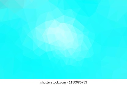 Light BLUE vector triangle mosaic cover. Geometric illustration in Origami style with gradient.  New template for your brand book.